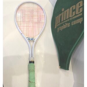 Wilson J. Hygut GLM25 Tennis Racquet White Pink Orange Strings with Prince Cover
